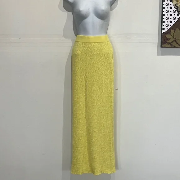 Revolve SNDYS yellow knit pencil skirt - Picture 1 of 5